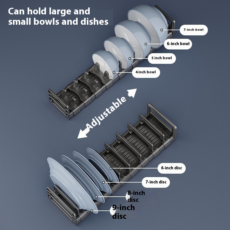 ORANGLES Kitchen Bowl & Dish Storage Rack – Tableware Organizer - angled perspective - presenting advantages - Image 4 of 6 | fits any environment | Purchase Kitchen Bowl & Dish Storage Rack – Tableware Organizer Michigan | Free Shipping ORANGLES