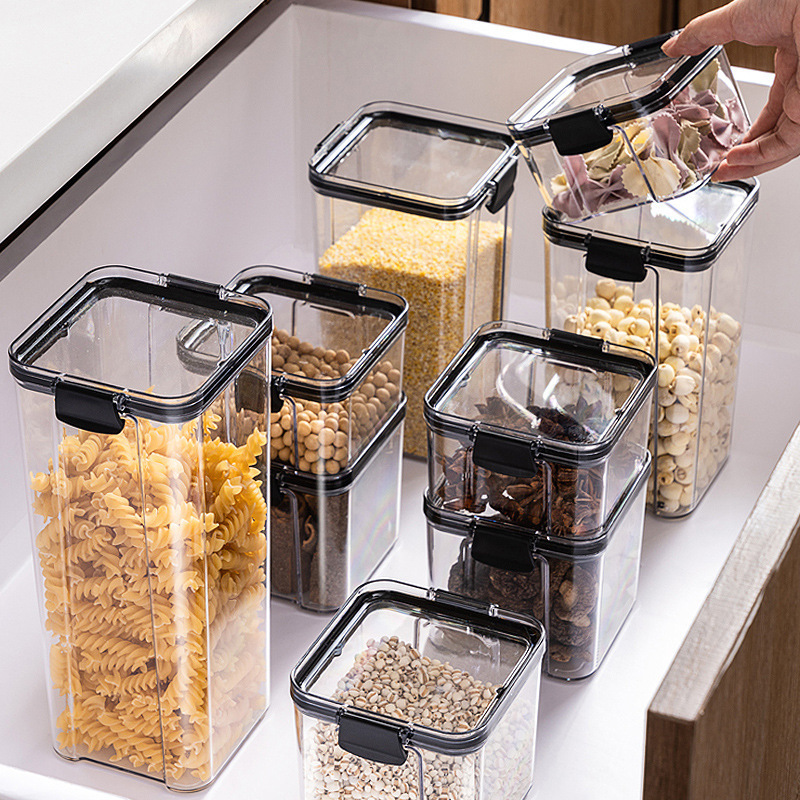 ORANGLES Kitchen Sealed Jar Storage Box – Plastic Dry Goods Food Tank - detailed closeup view - illustrating benefits - Image 3 of 4 | created for all | Shop Kitchen Sealed Jar Storage Box – Plastic Dry Goods Food Tank North Carolina | Free Shipping ORANGLES