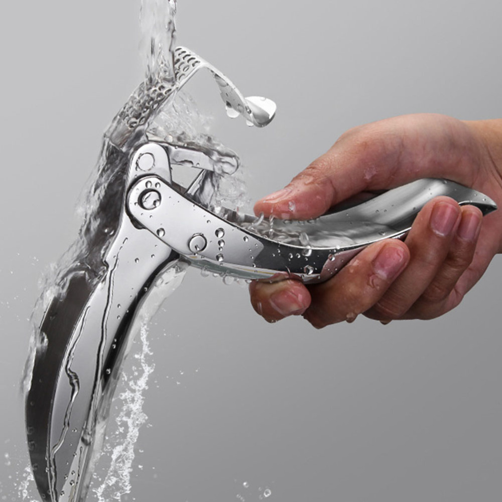 ORANGLES 304 Stainless Steel Manual Garlic Press Masher - full product showcase - displaying specifications - Image 5 of 5 | adapts to any space | 304 Stainless Steel Manual Garlic Press Masher deal New Jersey | Free Shipping ORANGLES