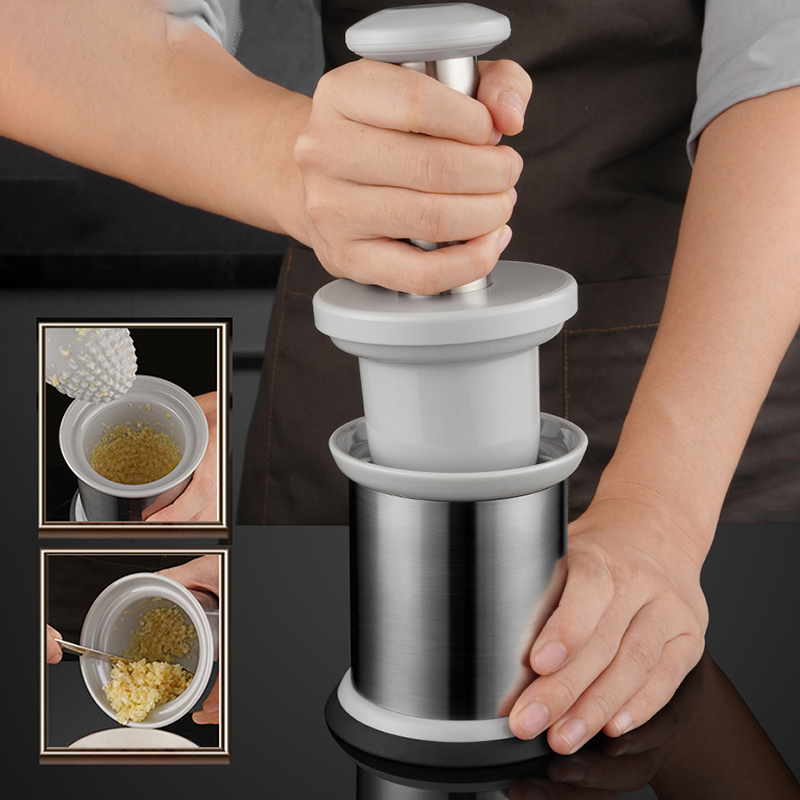 Multi‑Functional Stainless Steel Garlic Masher