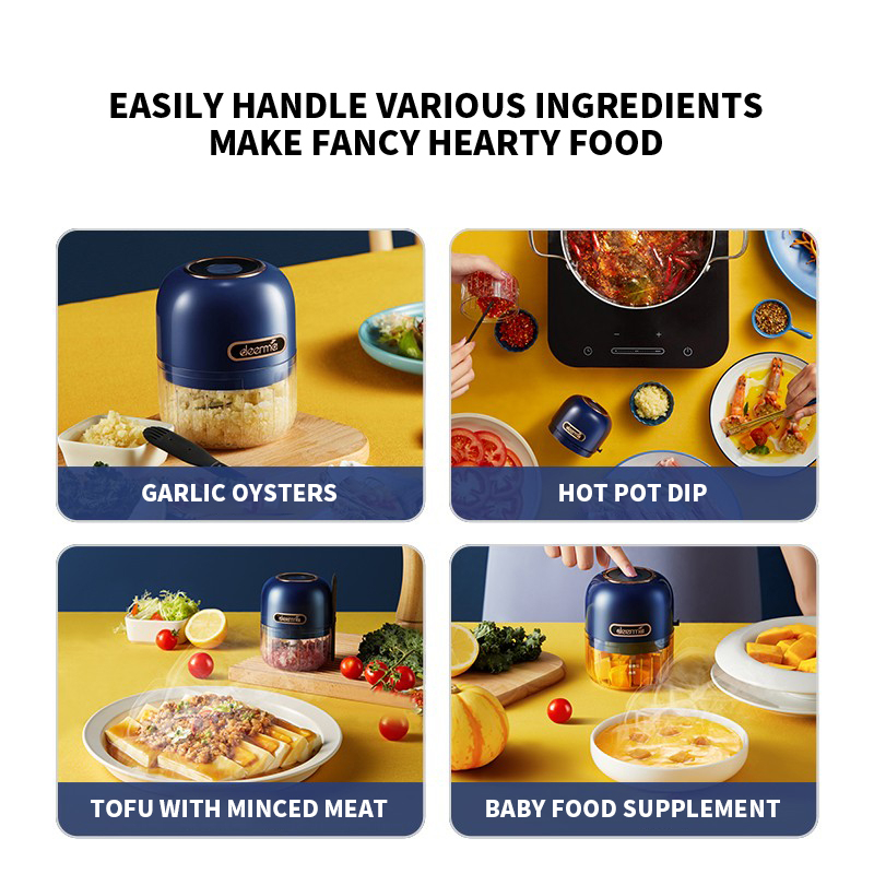 ORANGLES Delmar Mini Electric Garlic Maker Masher - detailed closeup view - illustrating benefits - Image 3 of 5 | created for all | Shop Delmar Mini Electric Garlic Maker Masher North Carolina | Free Shipping ORANGLES