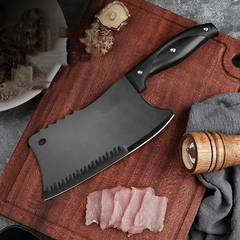 ORANGLES Longquan Stainless Steel Bone Cutter Knife - angled perspective - presenting advantages - Image 4 of 5 | fits any environment | Purchase Longquan Stainless Steel Bone Cutter Knife Michigan | Free Shipping ORANGLES