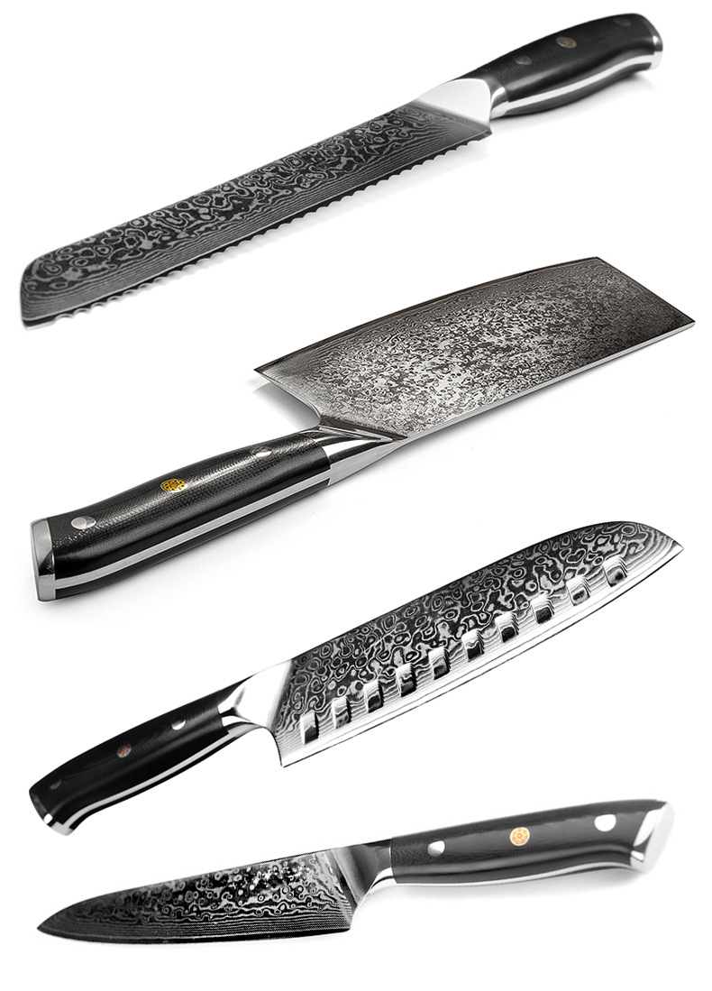 ORANGLES Forged Pattern Kitchen Knife Set – Household - angled perspective - presenting advantages - Image 4 of 6 | fits any environment | Purchase Forged Pattern Kitchen Knife Set – Household Michigan | Free Shipping ORANGLES