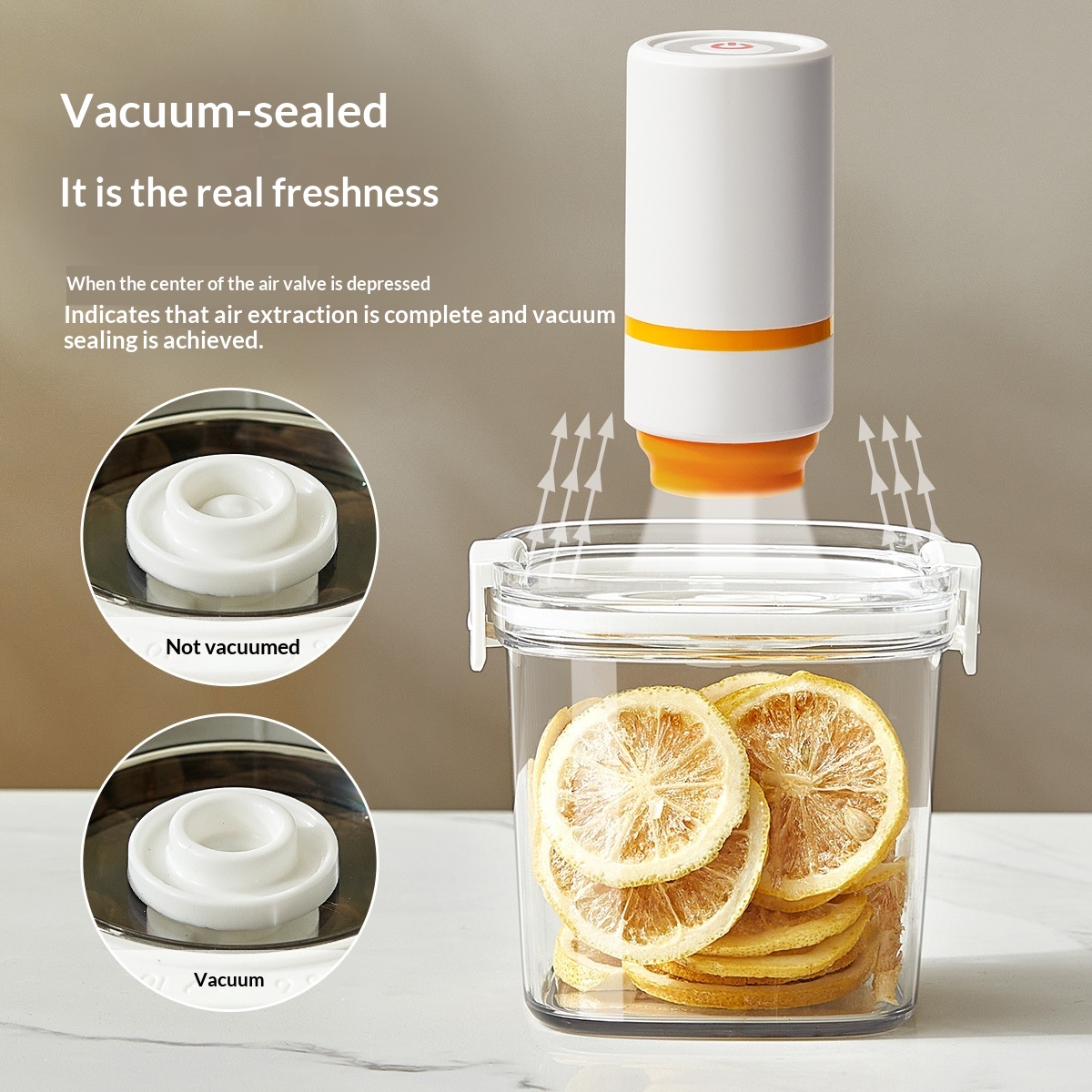 ORANGLES Electric Vacuum Sealing Jar – Fresh Storage - high resolution display - exposing craftsmanship - Image 2 of 6 | built for everyone | Electric Vacuum Sealing Jar – Fresh Storage for sale Georgia | Free Shipping ORANGLES