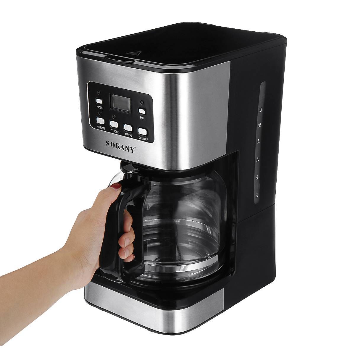 ORANGLES Home Automatic Drip Coffee Machine - full product showcase - displaying specifications - Image 5 of 6 | adapts to any space | Home Automatic Drip Coffee Machine deal New Jersey | Free Shipping ORANGLES