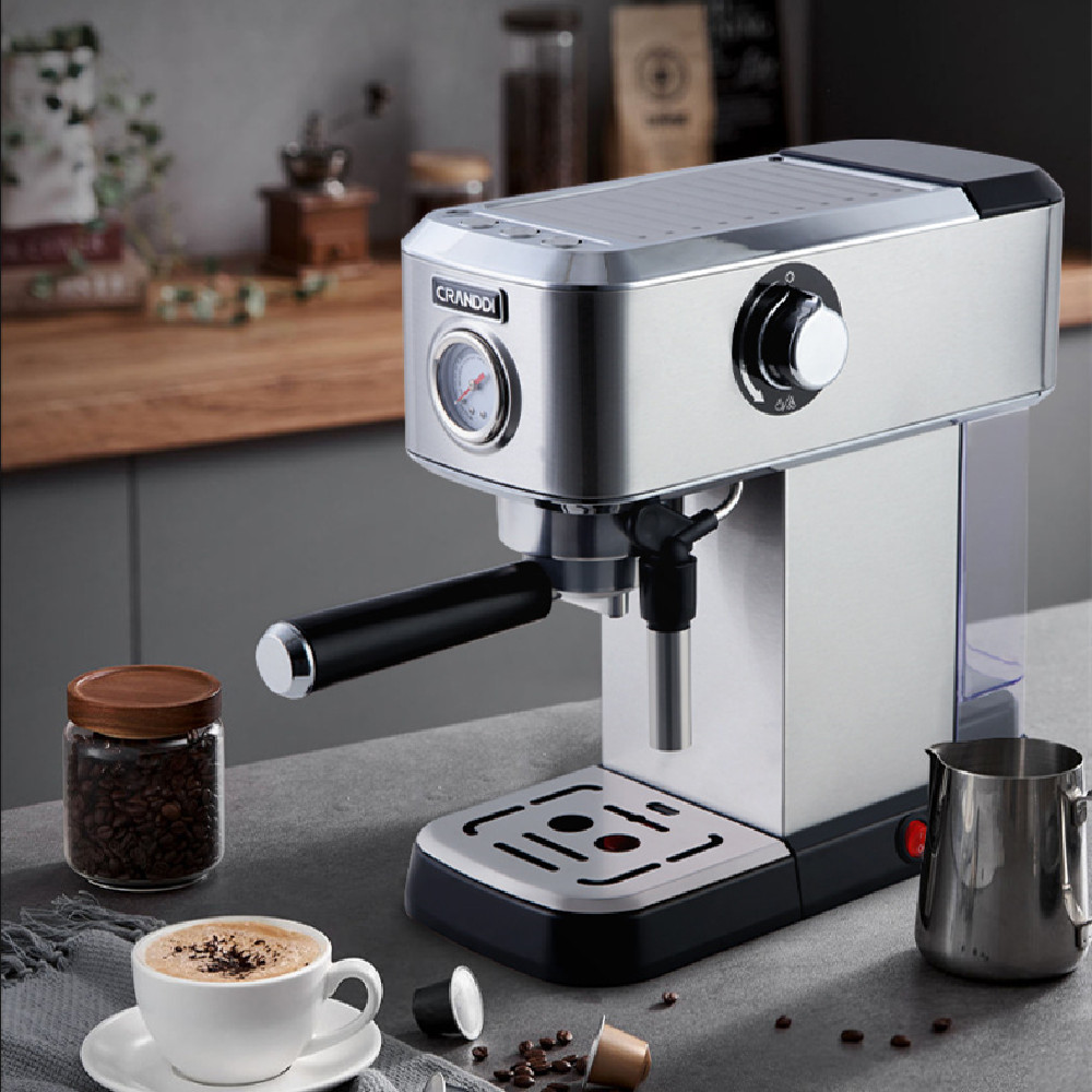ORANGLES Italian Coffee Machine – Semi‑Automatic Steam Foam - high resolution display - exposing craftsmanship - Image 2 of 3 | built for everyone | Italian Coffee Machine – Semi‑Automatic Steam Foam for sale Georgia | Free Shipping ORANGLES