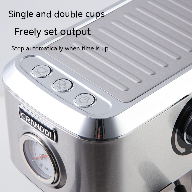 ORANGLES Italian Coffee Machine – Semi‑Automatic Steam Foam - detailed closeup view - illustrating benefits - Image 3 of 3 | created for all | Shop Italian Coffee Machine – Semi‑Automatic Steam Foam North Carolina | Free Shipping ORANGLES