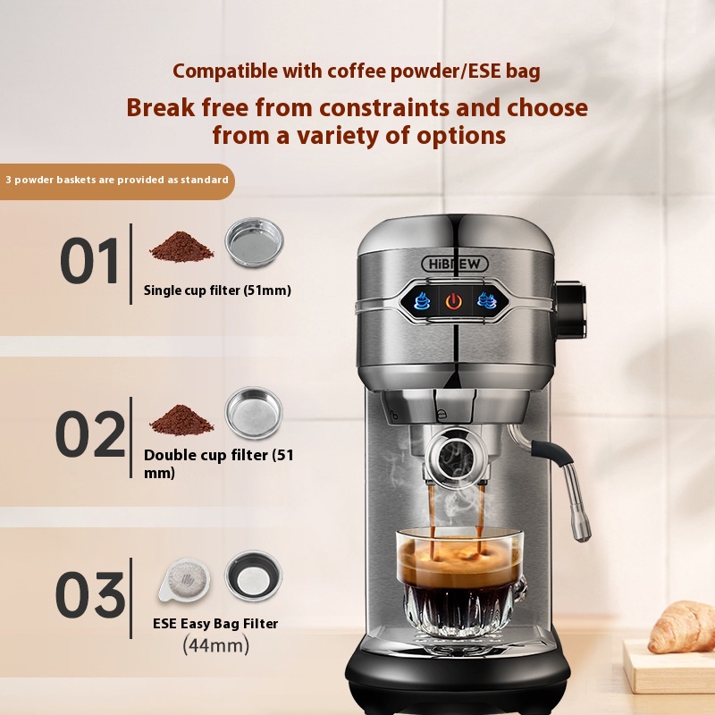 ORANGLES Italian American Coffee Machine – Hot & Cold Semi‑Automatic - high resolution display - exposing craftsmanship - Image 2 of 5 | built for everyone | Italian American Coffee Machine – Hot & Cold Semi‑Automatic for sale Georgia | Free Shipping ORANGLES