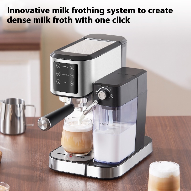 ORANGLES Small Semi‑Automatic Espresso Machine – High‑Pressure Steam - angled perspective - presenting advantages - Image 4 of 4 | fits any environment | Purchase Small Semi‑Automatic Espresso Machine – High‑Pressure Steam Michigan | Free Shipping ORANGLES