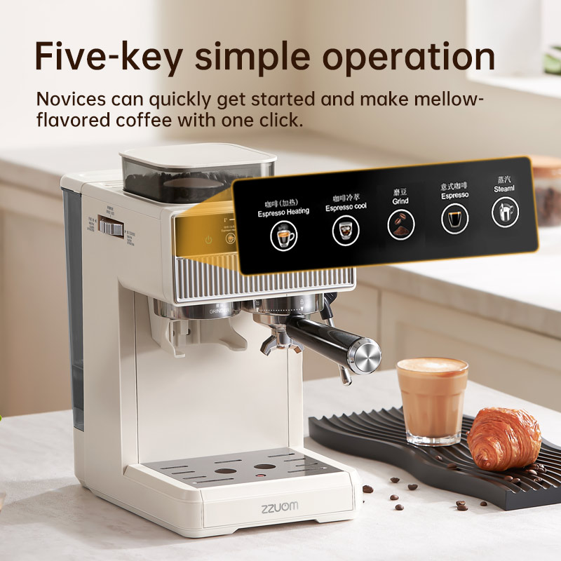 ORANGLES Italian Grinder Coffee Machine – Integrated Espresso Maker - high resolution display - exposing craftsmanship - Image 2 of 6 | built for everyone | Italian Grinder Coffee Machine – Integrated Espresso Maker for sale Georgia | Free Shipping ORANGLES