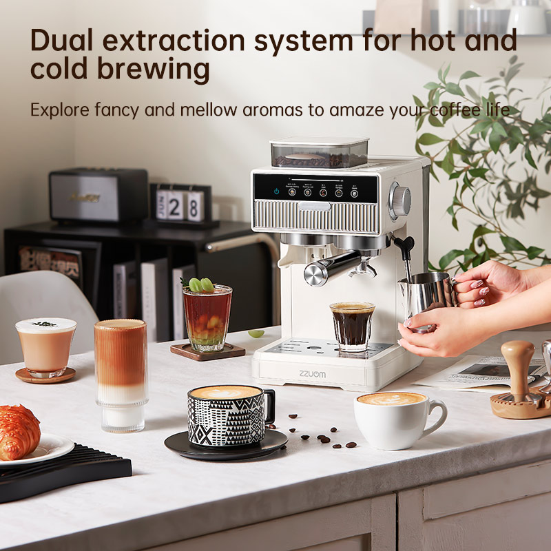 ORANGLES Italian Grinder Coffee Machine – Integrated Espresso Maker - angled perspective - presenting advantages - Image 4 of 6 | fits any environment | Purchase Italian Grinder Coffee Machine – Integrated Espresso Maker Michigan | Free Shipping ORANGLES