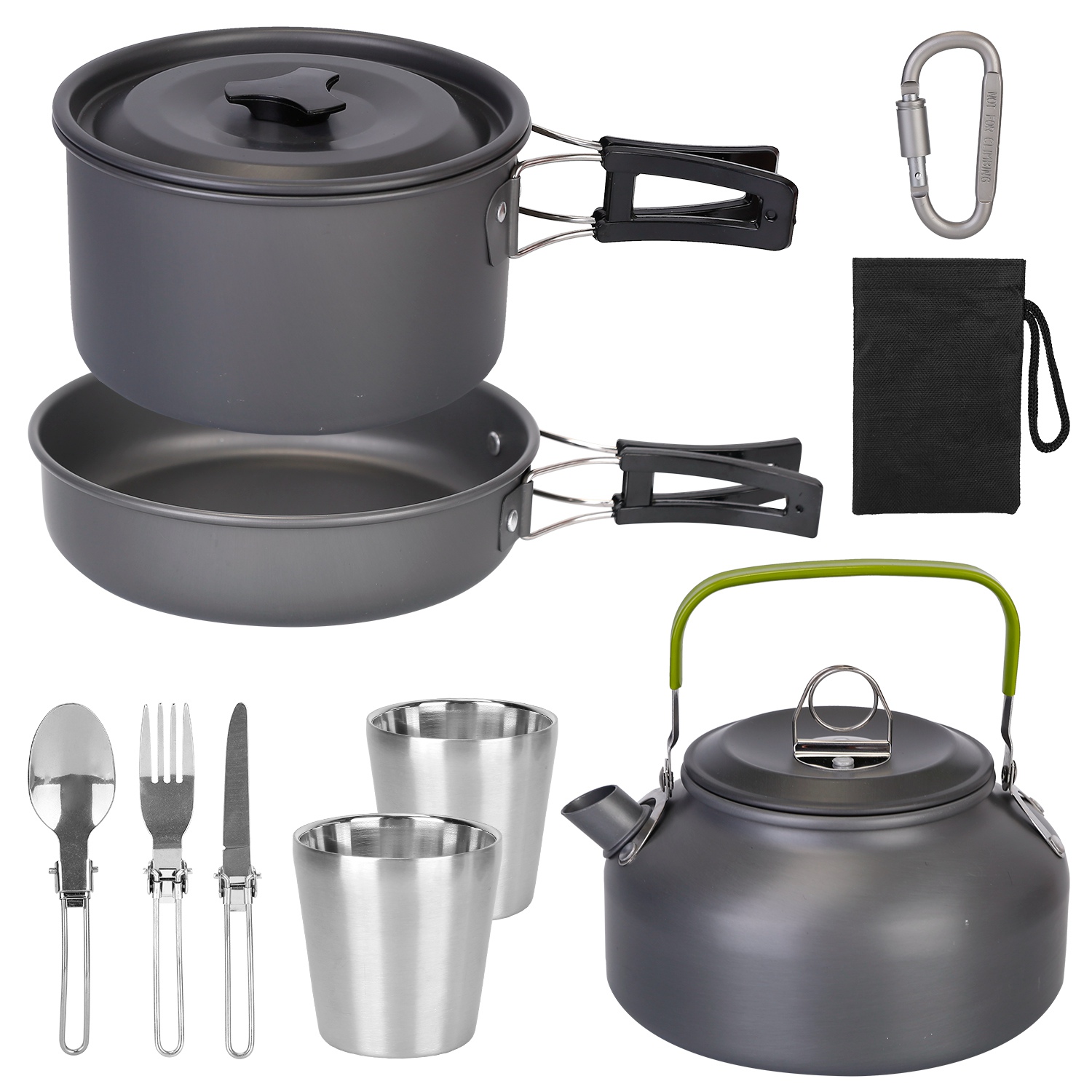 12‑Piece Camping Cookware Set – Outdoor Hiking Kitchen