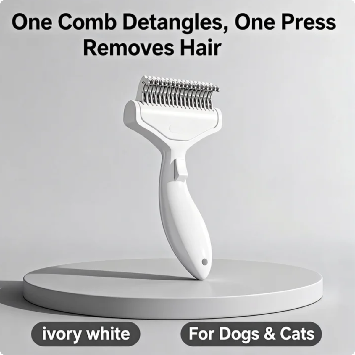 ORANGLES Pet Dematting Comb – Self‑Cleaning Deshedding Brush - full product showcase - displaying specifications - Image 5 of 5 | adapts to any space | Pet Dematting Comb – Self‑Cleaning Deshedding Brush deal New Jersey | Free Shipping ORANGLES