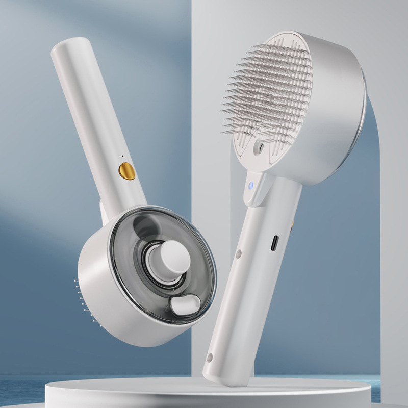 Pet Steam Brush – Self‑Cleaning Hair Remover Tool