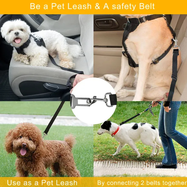 ORANGLES 2Pcs Pet Dog Seat Belt Adjustable Safety Harness - full product showcase - displaying specifications - Image 5 of 5 | adapts to any space | 2Pcs Pet Dog Seat Belt Adjustable Safety Harness deal New Jersey | Free Shipping ORANGLES