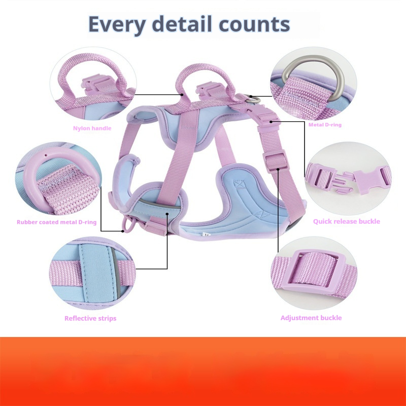 ORANGLES Dog Breast Strap Hand Holding Rope Leash Collar - high resolution display - exposing craftsmanship - Image 2 of 4 | built for everyone | Dog Breast Strap Hand Holding Rope Leash Collar for sale Georgia | Free Shipping ORANGLES