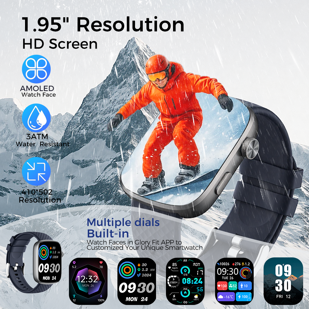 ORANGLES Smart Watch Bluetooth Call 1.95 HD Screen Fitness Tracker - high resolution display - exposing craftsmanship - Image 2 of 3 | built for everyone | Smart Watch Bluetooth Call 1.95 HD Screen Fitness Tracker for sale Georgia | Free Shipping ORANGLES