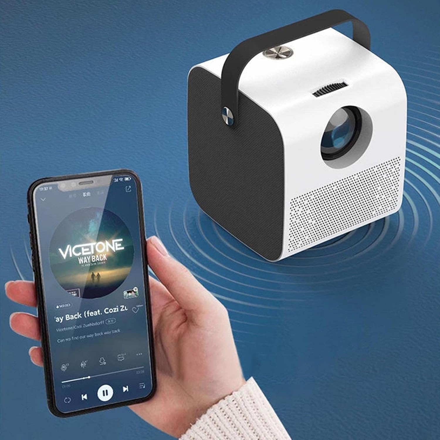 ORANGLES 1080P HD Portable Projector For Home Theater And Travel - high resolution display - exposing craftsmanship - Image 2 of 5 | built for everyone | 1080P HD Portable Projector For Home Theater And Travel for sale Georgia | Free Shipping ORANGLES