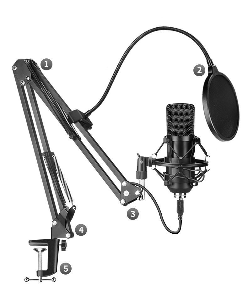 ORANGLES Professional Portable Microphone Set For Recording And Performance - angled perspective - presenting advantages - Image 4 of 4 | fits any environment | Purchase Professional Portable Microphone Set For Recording And Performance Michigan | Free Shipping ORANGLES