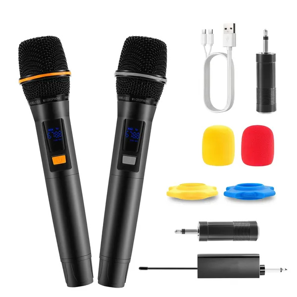 ORANGLES UHF Wireless Rechargeable Metal Handheld Microphones With Long Range - high resolution display - exposing craftsmanship - Image 2 of 6 | built for everyone | UHF Wireless Rechargeable Metal Handheld Microphones With Long Range for sale Georgia | Free Shipping ORANGLES
