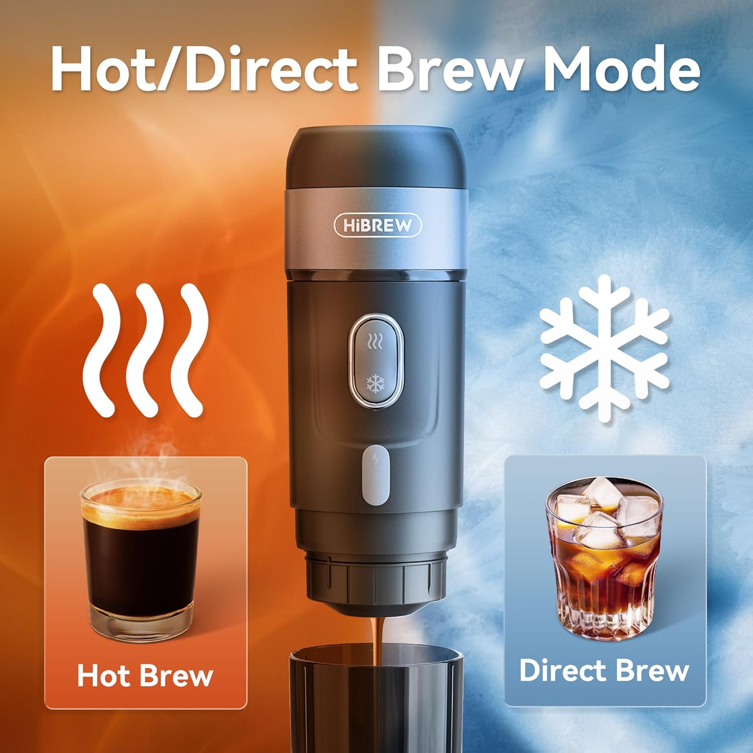 ORANGLES Black Alloy Portable Coffee Maker For Travel And Home - detailed closeup view - illustrating benefits - Image 3 of 6 | created for all | Shop Black Alloy Portable Coffee Maker For Travel And Home North Carolina | Free Shipping ORANGLES