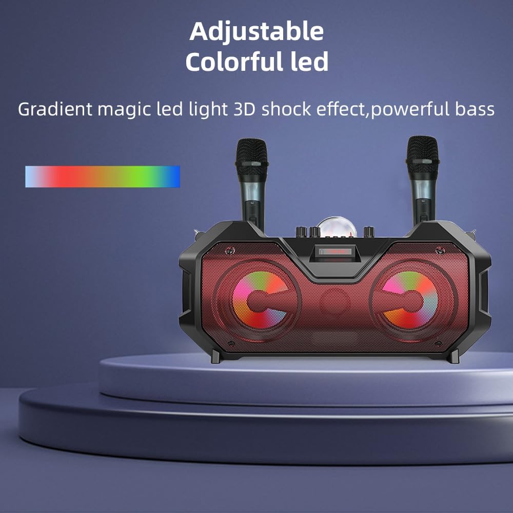 ORANGLES Bluetooth Speaker With Dual Microphones For Karaoke And Parties - elegant presentation - exhibiting components - Image 6 of 6 | ideal for home | Discount on Bluetooth Speaker With Dual Microphones For Karaoke And Parties Virginia | Free Shipping ORANGLES