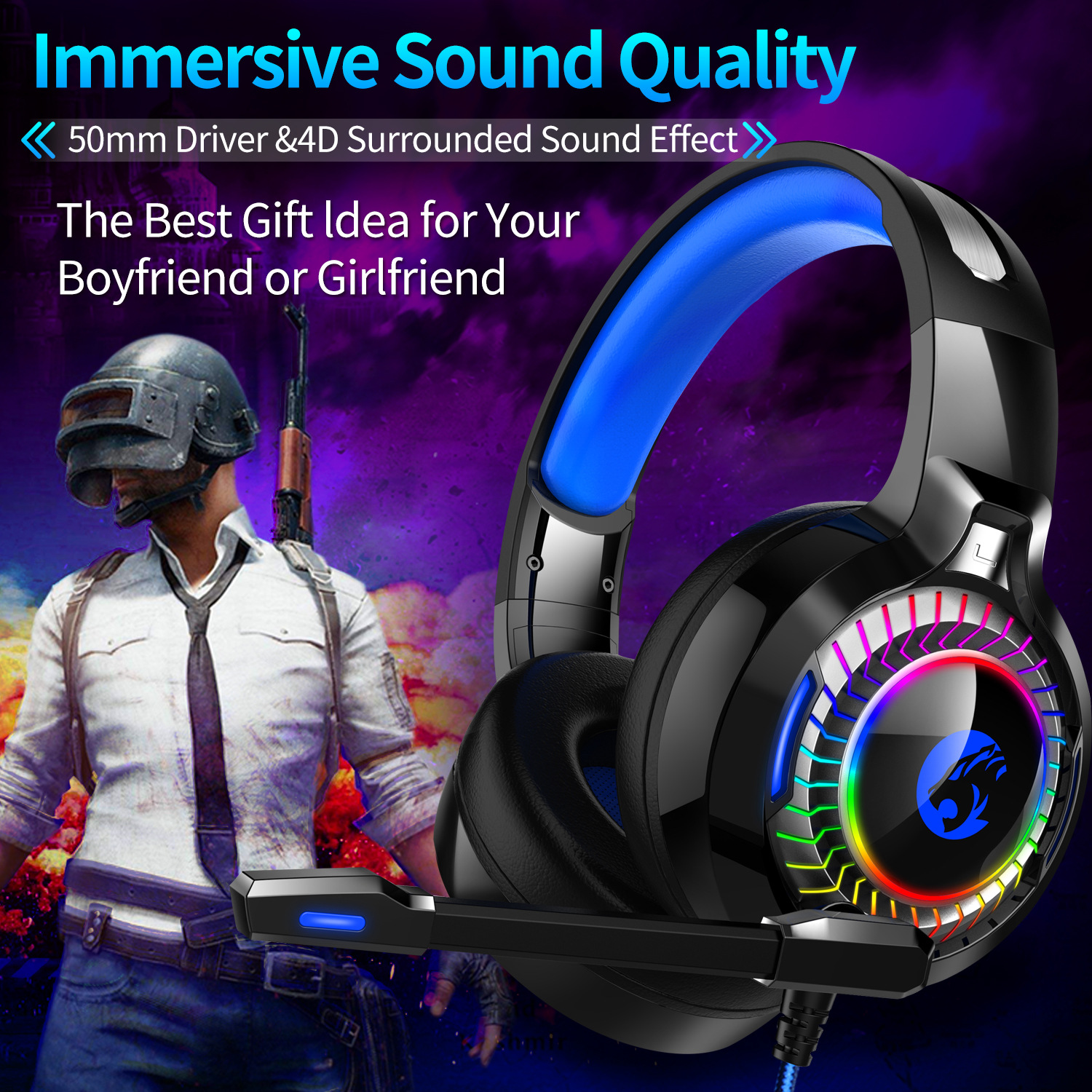 ORANGLES A60 Gaming Headset With 7.1 Channel For PC PS4 And Xbox One - full product showcase - displaying specifications - Image 5 of 5 | adapts to any space | A60 Gaming Headset With 7.1 Channel For PC PS4 And Xbox One deal New Jersey | Free Shipping ORANGLES