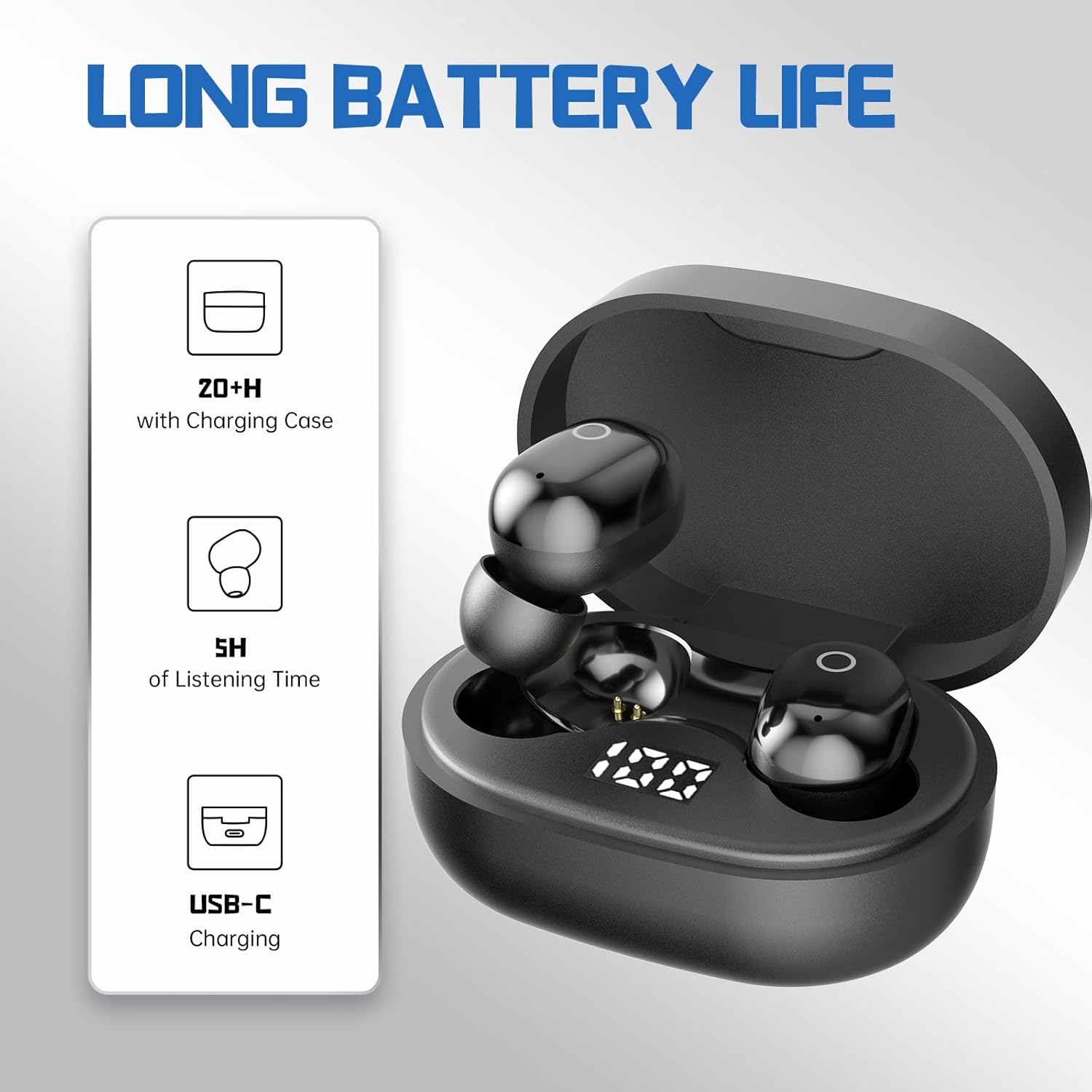 ORANGLES Bluetooth Headset Charge Battery Backup - angled perspective - presenting advantages - Image 4 of 4 | fits any environment | Purchase Bluetooth Headset Charge Battery Backup Michigan | Free Shipping ORANGLES