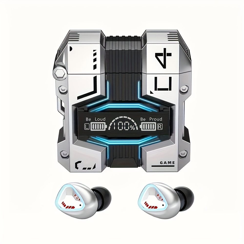 True Wireless Earbuds With ENC Bluetooth 5.3 IPX7 Waterproof 120 Hours Battery Silver