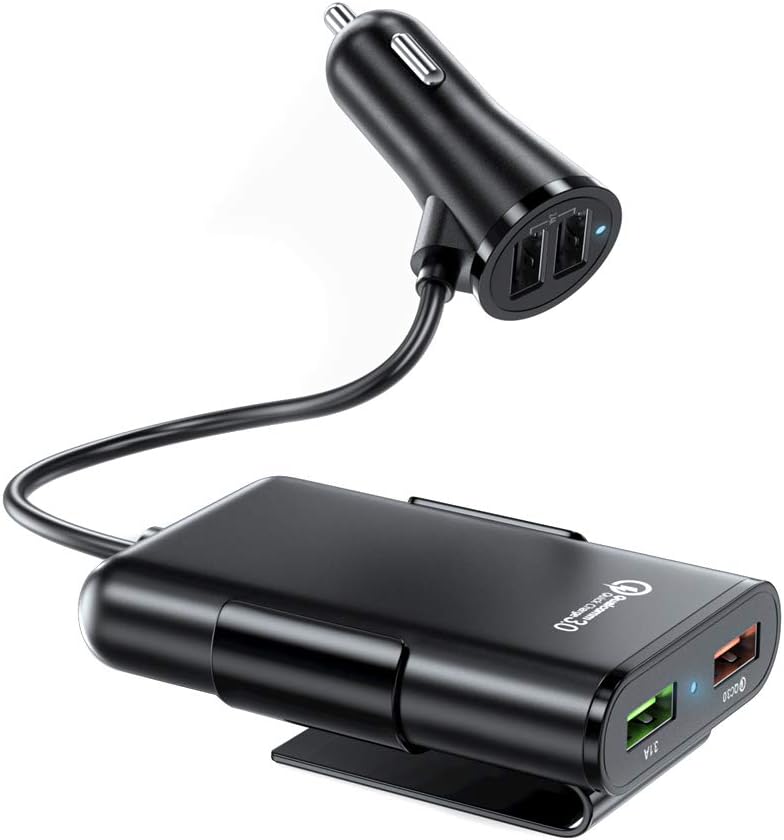 Fast Car Charger Four‑Port Super Quick Charge Adapter