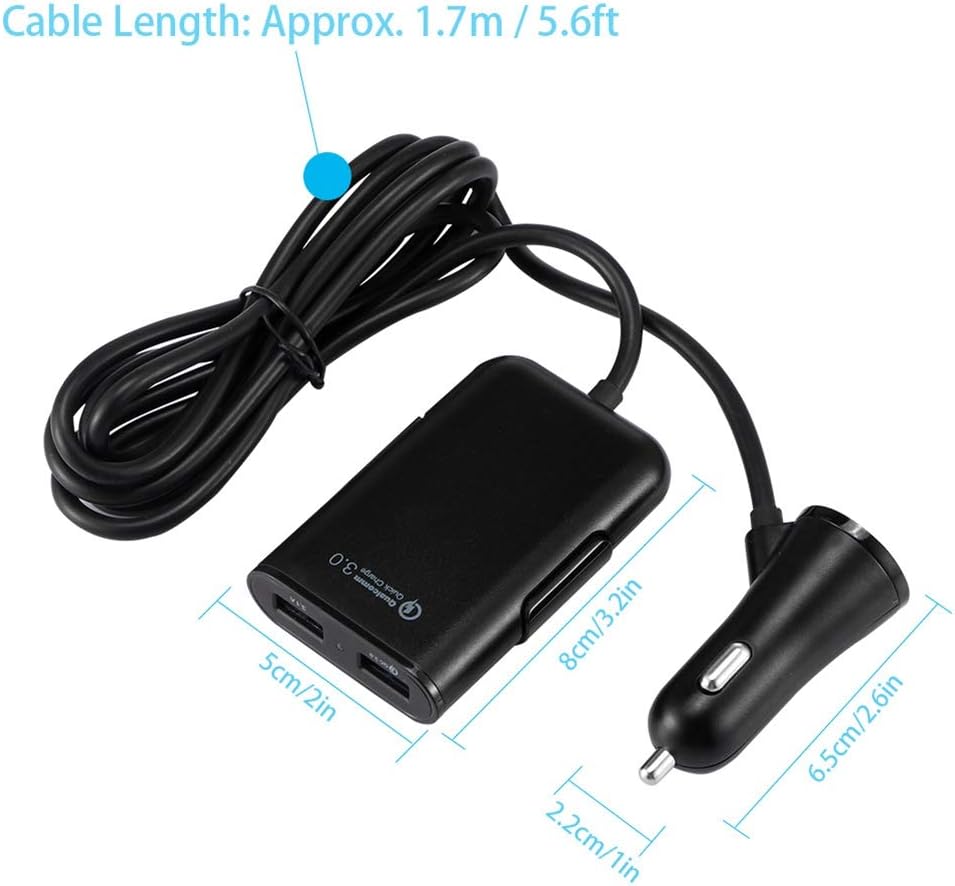 ORANGLES Fast Car Charger Four‑Port Super Quick Charge Adapter - high resolution display - exposing craftsmanship - Image 2 of 6 | built for everyone | Fast Car Charger Four‑Port Super Quick Charge Adapter for sale Georgia | Free Shipping ORANGLES