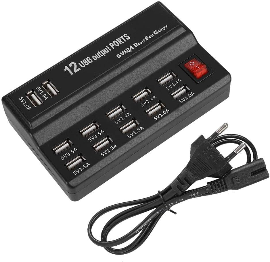 USB Charger 12‑Port Multi‑Device Fast Charging Station