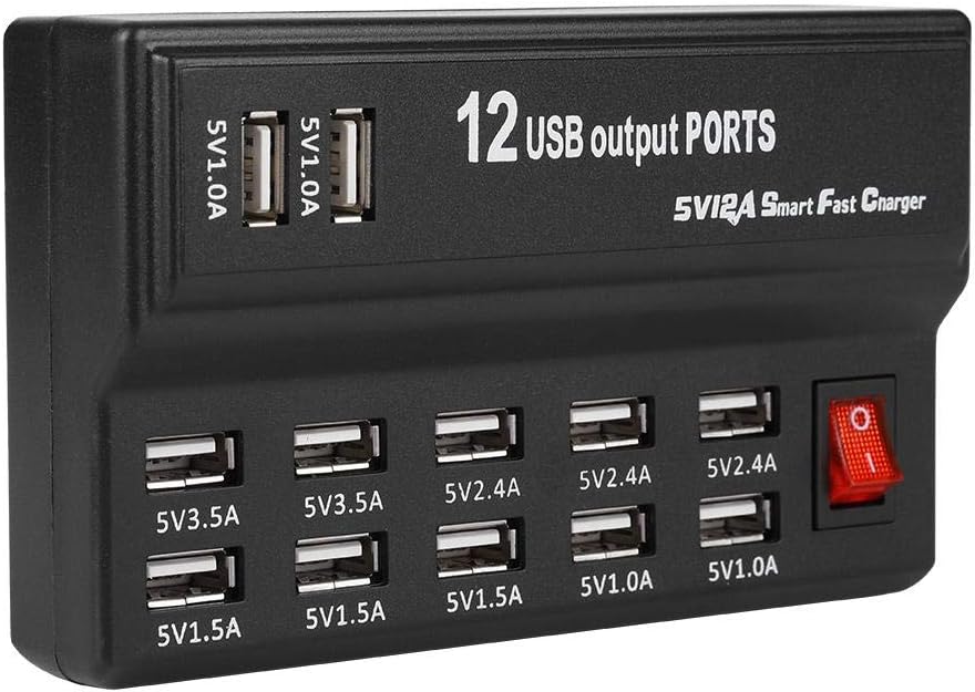 ORANGLES USB Charger 12‑Port Multi‑Device Fast Charging Station - high resolution display - exposing craftsmanship - Image 2 of 6 | built for everyone | USB Charger 12‑Port Multi‑Device Fast Charging Station for sale Georgia | Free Shipping ORANGLES