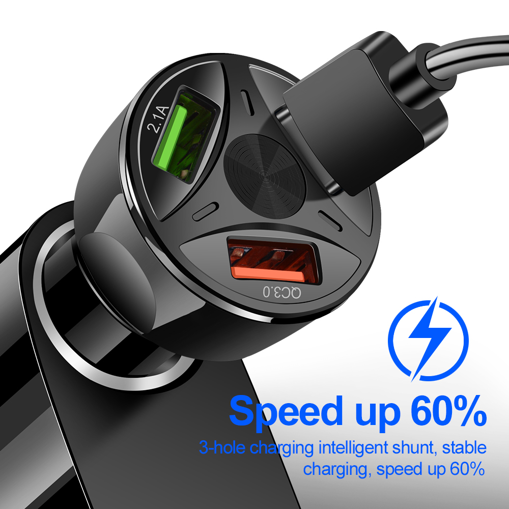 ORANGLES Car Charger QC3.0 USB Dual Port Fast Charging Adapter - angled perspective - presenting advantages - Image 4 of 5 | fits any environment | Purchase Car Charger QC3.0 USB Dual Port Fast Charging Adapter Michigan | Free Shipping ORANGLES