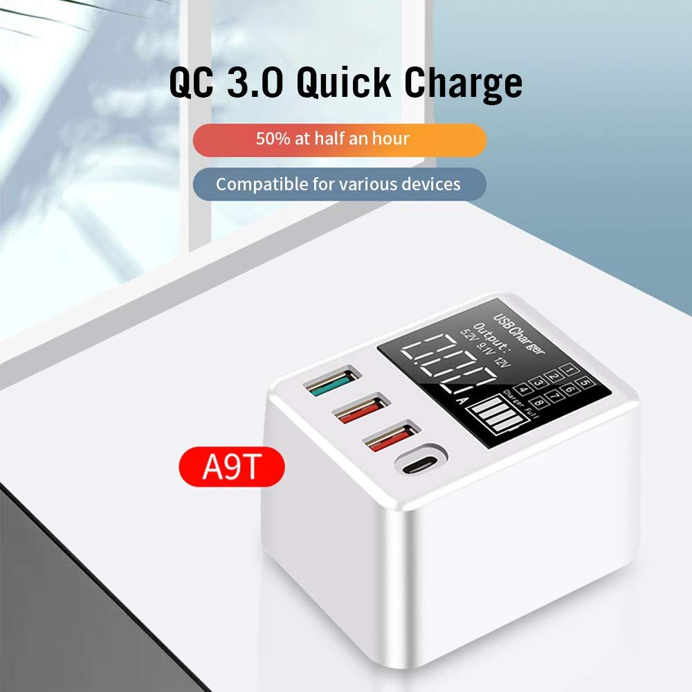 ORANGLES Travel Charger 4‑Port Multi‑Device Fast Charging Head for Portable Convenience - high resolution display - exposing craftsmanship - Image 2 of 6 | built for everyone | Travel Charger 4‑Port Multi‑Device Fast Charging Head for Portable Convenience for sale Georgia | Free Shipping ORANGLES