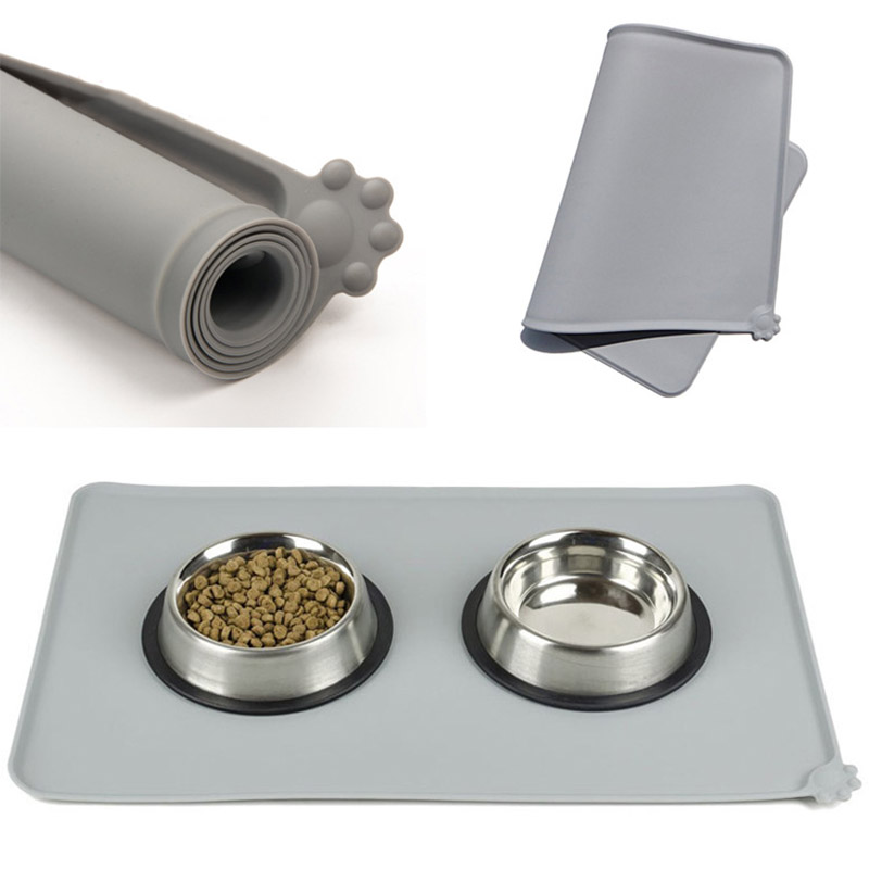Solid Color Silicone Pet Food Mat – Non‑Slip Waterproof Feeding Pad