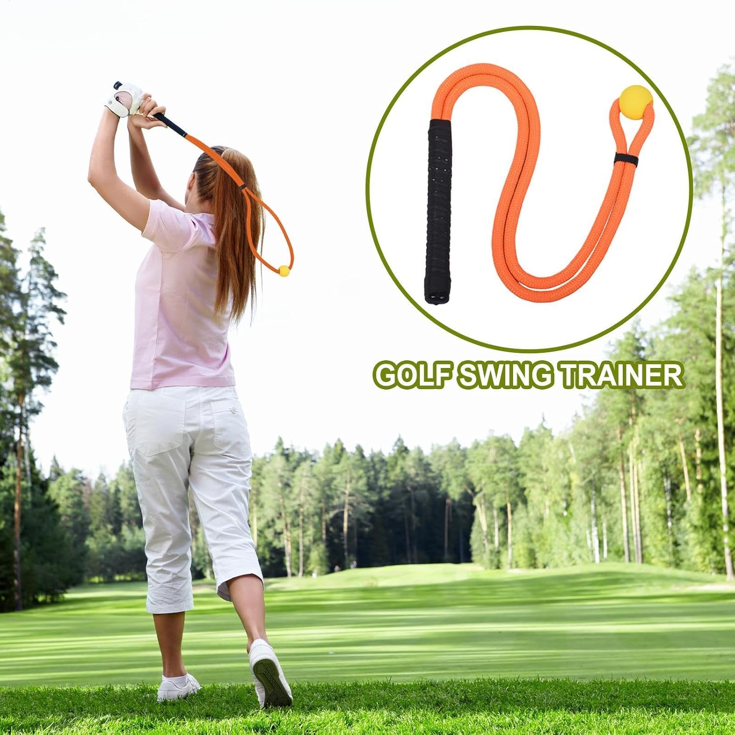 ORANGLES Golf Swing Fitness Rope – Posture Corrector & Training Aid - elegant presentation - exhibiting components - Image 6 of 6 | ideal for home | Discount on Golf Swing Fitness Rope – Posture Corrector & Training Aid Virginia | Free Shipping ORANGLES