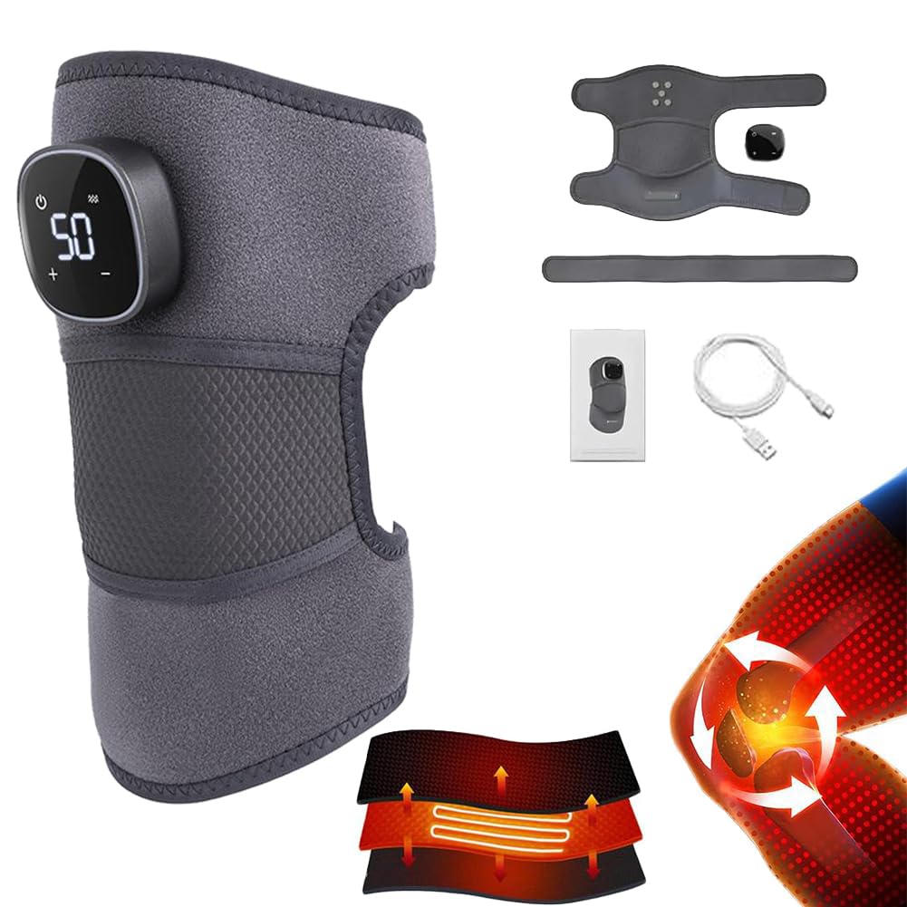 Knee Pads Warm Electric Heating Adjustable Therapy for Pain Relief and Comfort