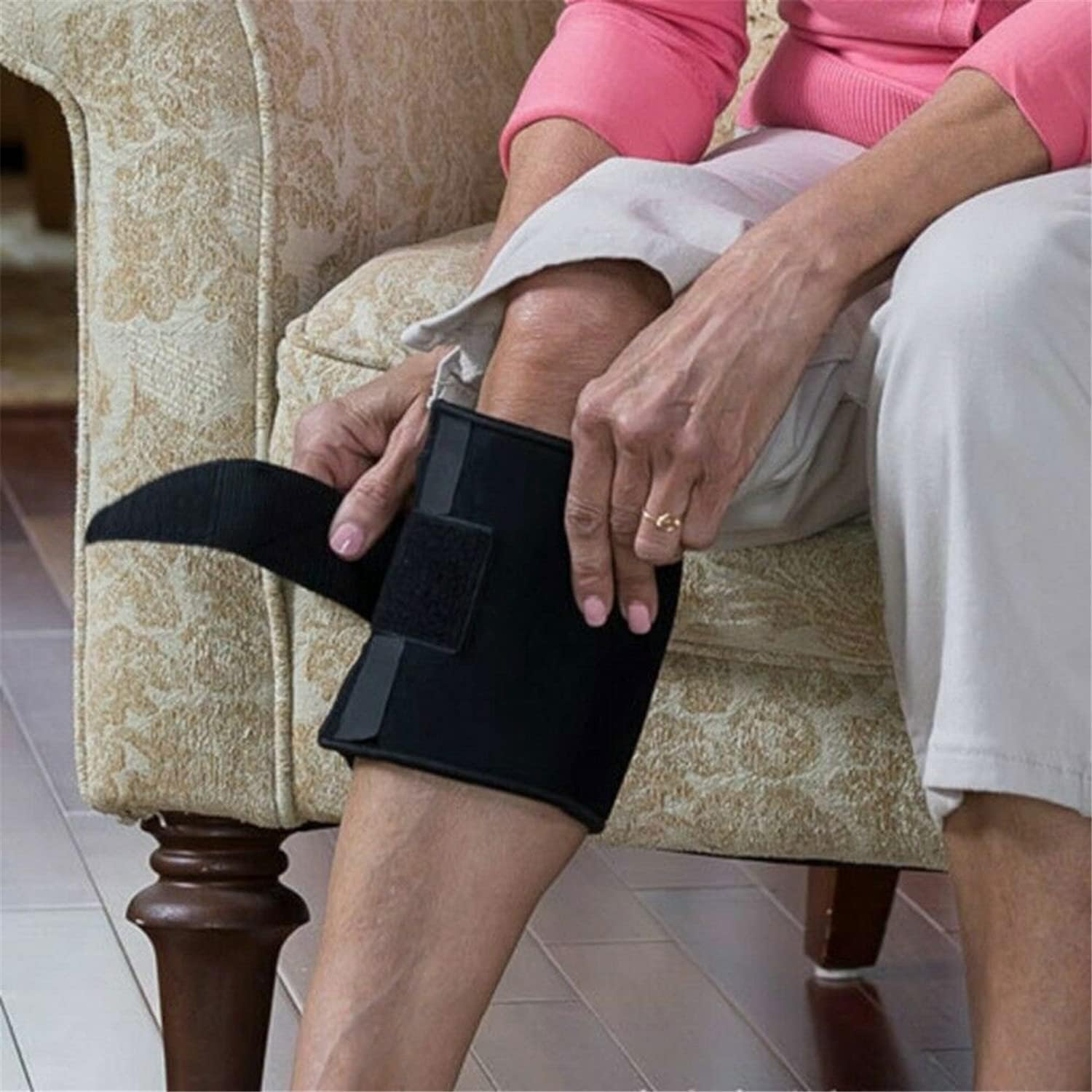 ORANGLES Knee Brace Health Care Sports Leg Guard for Pain Relief and Joint Support - detailed closeup view - illustrating benefits - Image 3 of 4 | created for all | Shop Knee Brace Health Care Sports Leg Guard for Pain Relief and Joint Support North Carolina | Free Shipping ORANGLES