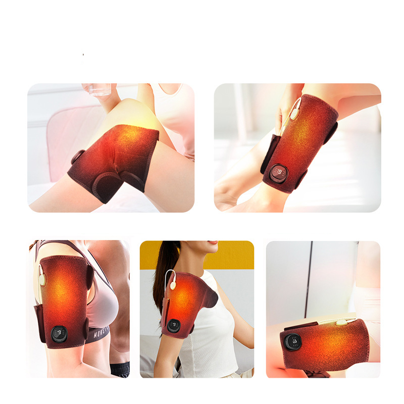 ORANGLES Knee Massager with Heat EMS Heating Massage Knee Pads for Joint Pain Relief and Exercise Support - detailed closeup view - illustrating benefits - Image 3 of 3 | created for all | Shop Knee Massager with Heat EMS Heating Massage Knee Pads for Joint Pain Relief and Exercise Support North Carolina | Free Shipping ORANGLES