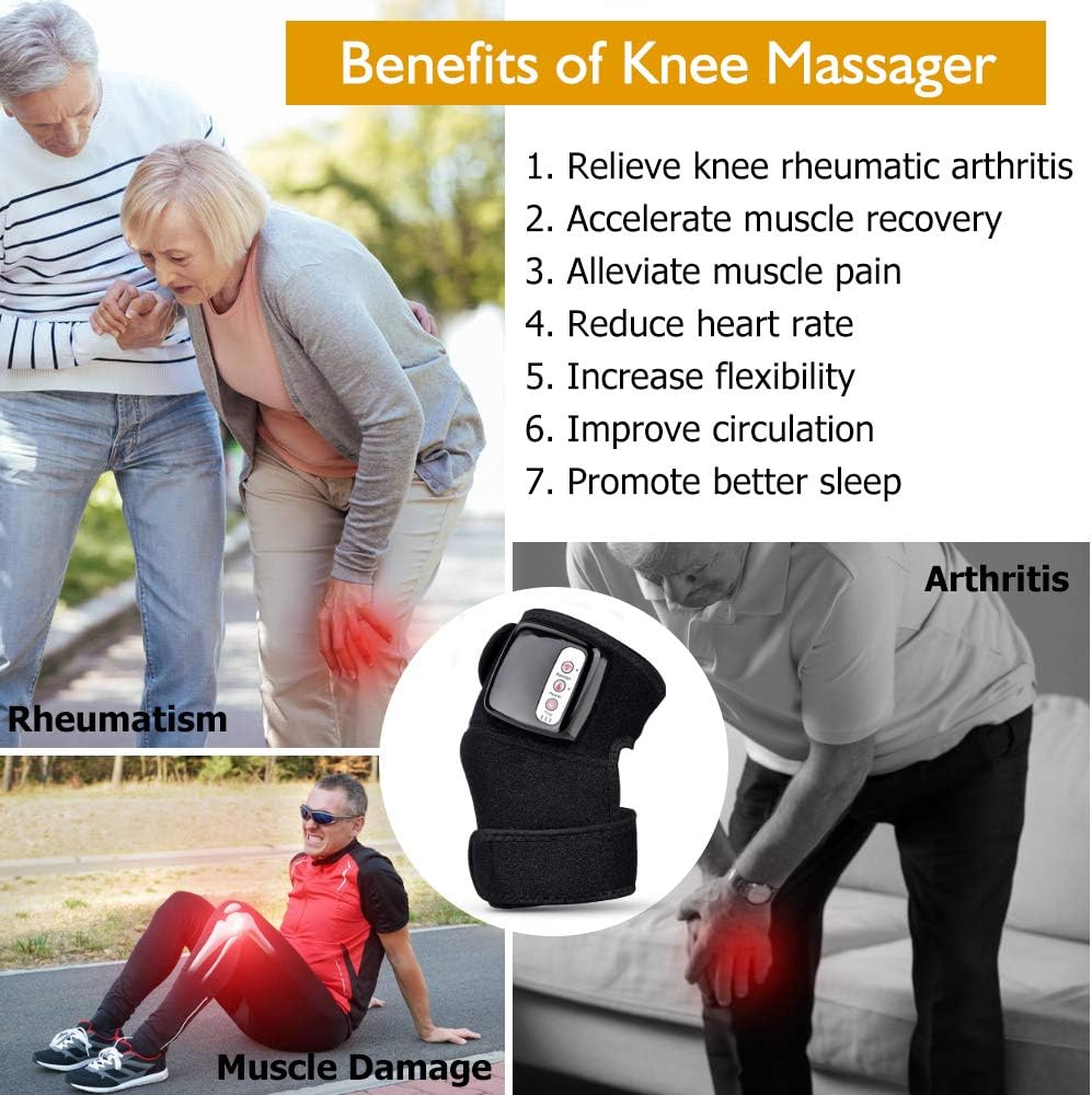 ORANGLES Portable Knee Massager Electric Infrared Heating and Vibration Therapy Physiotherapy Wrap - angled perspective - presenting advantages - Image 4 of 6 | fits any environment | Purchase Portable Knee Massager Electric Infrared Heating and Vibration Therapy Physiotherapy Wrap Michigan | Free Shipping ORANGLES