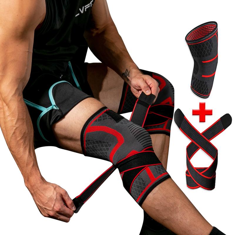 Knee Pads Outdoor Sports Compression with Horoscope Cross Strap Support