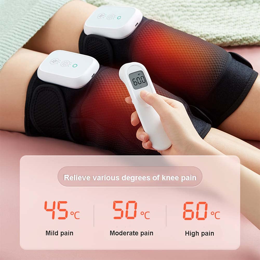 ORANGLES Knee Massager Rechargeable Heated Physiotherapy Device for Pain Relief and Cold Legs Support - detailed closeup view - illustrating benefits - Image 3 of 5 | created for all | Shop Knee Massager Rechargeable Heated Physiotherapy Device for Pain Relief and Cold Legs Support North Carolina | Free Shipping ORANGLES
