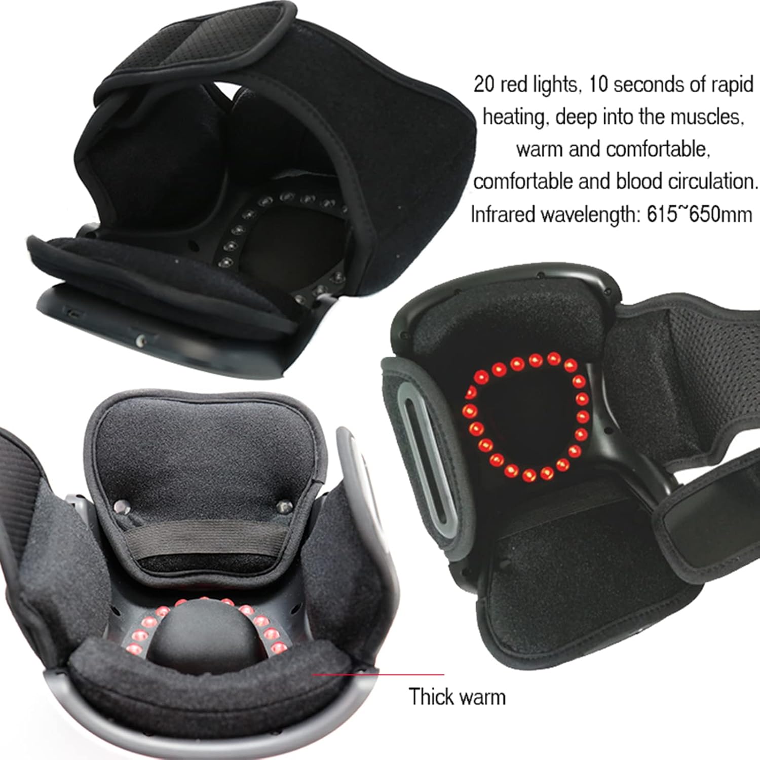ORANGLES Portable Knee Massager Smart Rechargeable Instrument and Support Pad for Pain Relief - detailed closeup view - illustrating benefits - Image 3 of 6 | created for all | Shop Portable Knee Massager Smart Rechargeable Instrument and Support Pad for Pain Relief North Carolina | Free Shipping ORANGLES
