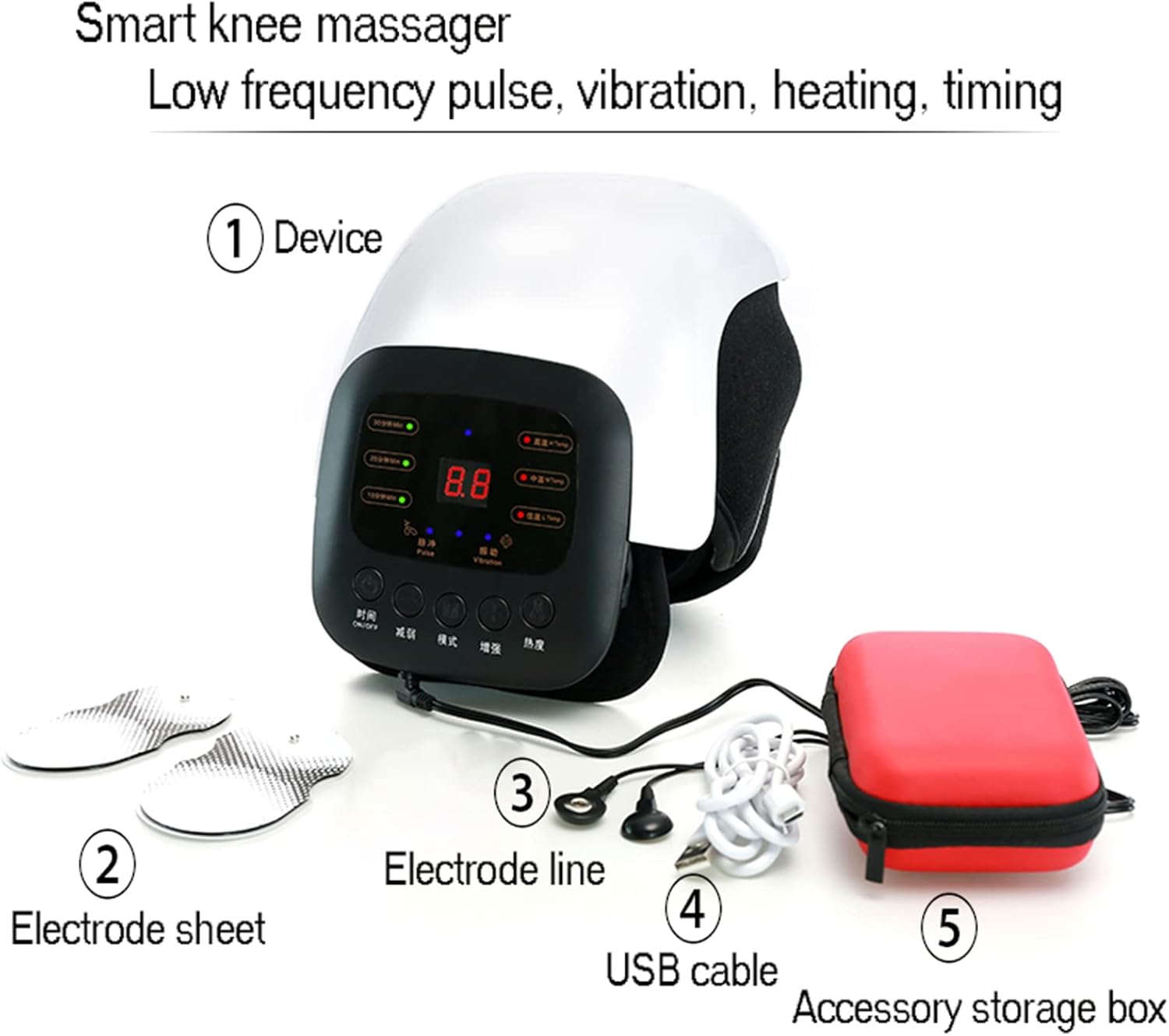 ORANGLES Portable Knee Massager Smart Rechargeable Instrument and Support Pad for Pain Relief - elegant presentation - exhibiting components - Image 6 of 6 | ideal for home | Discount on Portable Knee Massager Smart Rechargeable Instrument and Support Pad for Pain Relief Virginia | Free Shipping ORANGLES