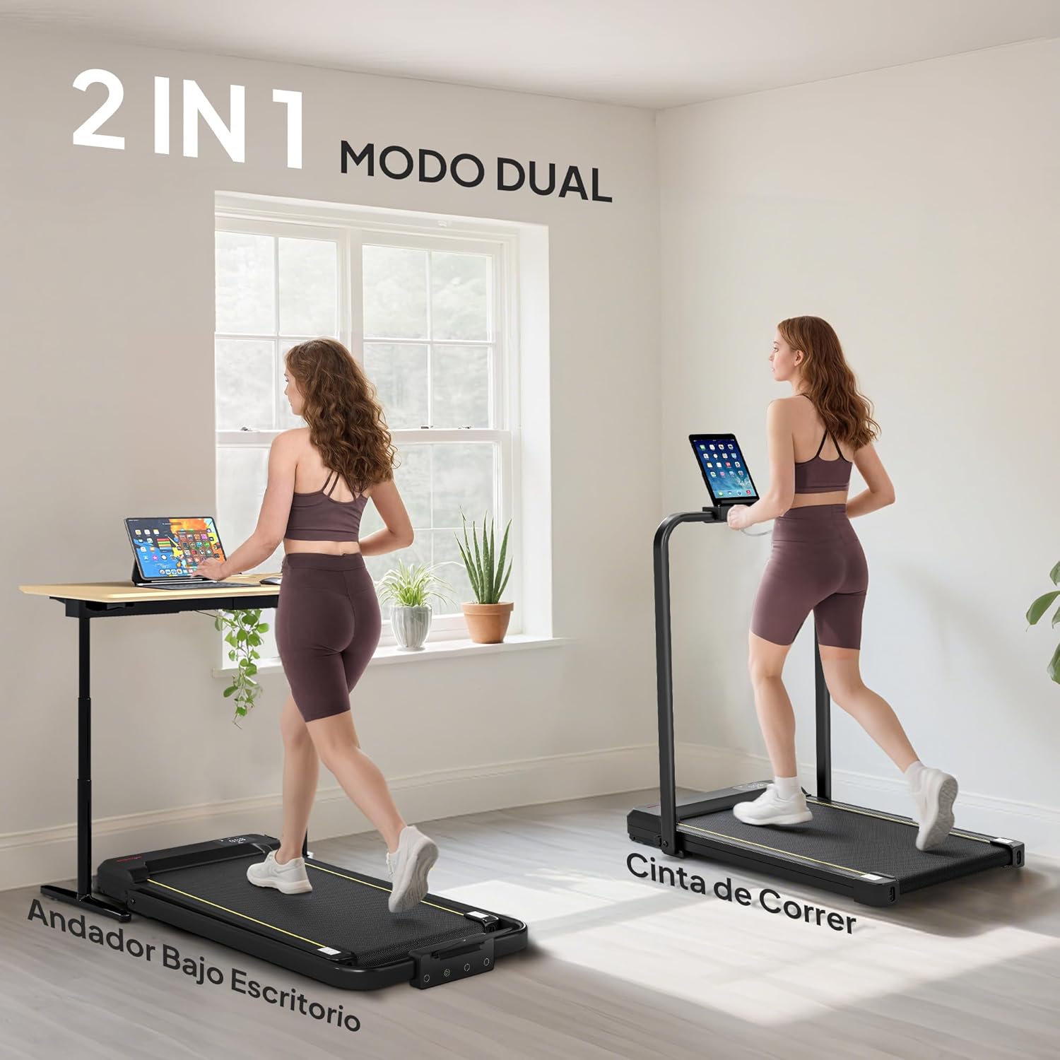 ORANGLES Foldable Treadmill Walking Pad Under Desk Running Machine with LED and Remote - detailed closeup view - illustrating benefits - Image 3 of 6 | created for all | Shop Foldable Treadmill Walking Pad Under Desk Running Machine with LED and Remote North Carolina | Free Shipping ORANGLES