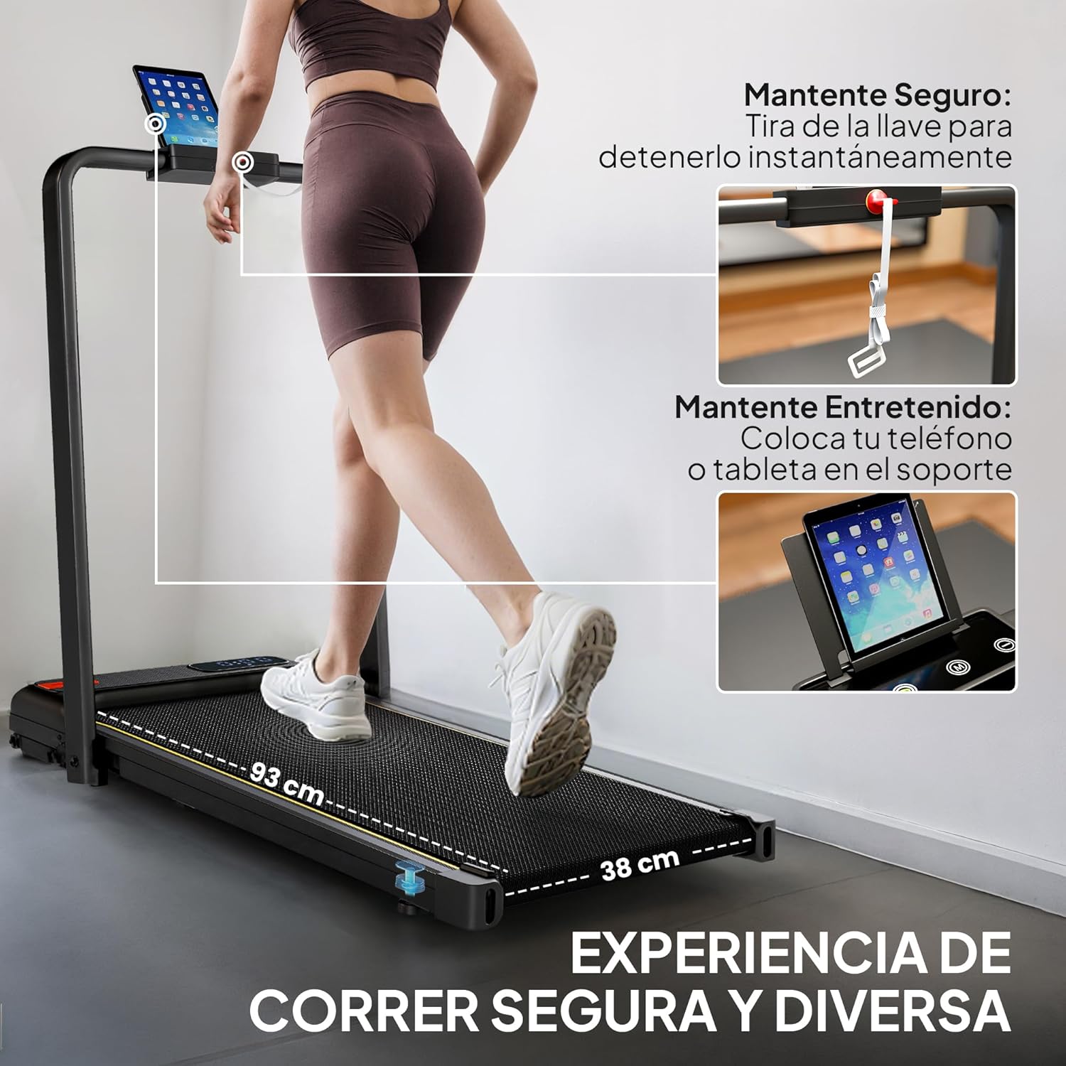 ORANGLES Foldable Treadmill Walking Pad Under Desk Running Machine with LED and Remote - elegant presentation - exhibiting components - Image 6 of 6 | ideal for home | Discount on Foldable Treadmill Walking Pad Under Desk Running Machine with LED and Remote Virginia | Free Shipping ORANGLES