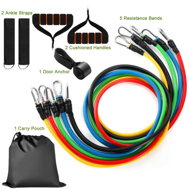 ORANGLES Resistance Band Set Portable Strength and Flexibility Training Kit - high resolution display - exposing craftsmanship - Image 2 of 3 | built for everyone | Resistance Band Set Portable Strength and Flexibility Training Kit for sale Georgia | Free Shipping ORANGLES