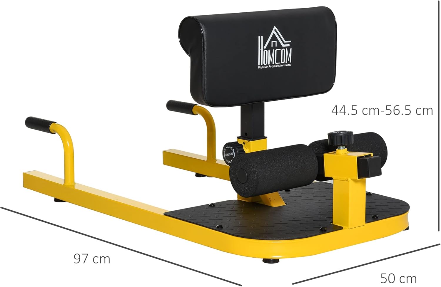 ORANGLES Push Up Machine 3‑in‑1 Padded Sit Up and Sissy Squat Trainer for Home Gym (Yellow) - elegant presentation - exhibiting components - Image 6 of 6 | ideal for home | Discount on Push Up Machine 3‑in‑1 Padded Sit Up and Sissy Squat Trainer for Home Gym (Yellow) Virginia | Free Shipping ORANGLES