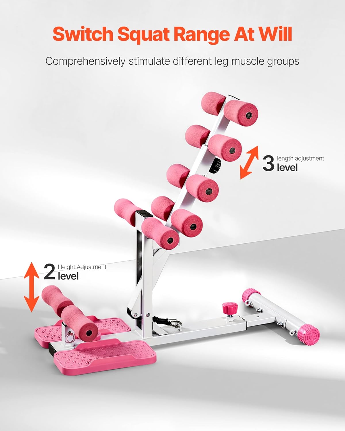 ORANGLES Squat Machine Deep Glute Trainer with Resistance Bands for Home Gym - angled perspective - presenting advantages - Image 4 of 5 | fits any environment | Purchase Squat Machine Deep Glute Trainer with Resistance Bands for Home Gym Michigan | Free Shipping ORANGLES